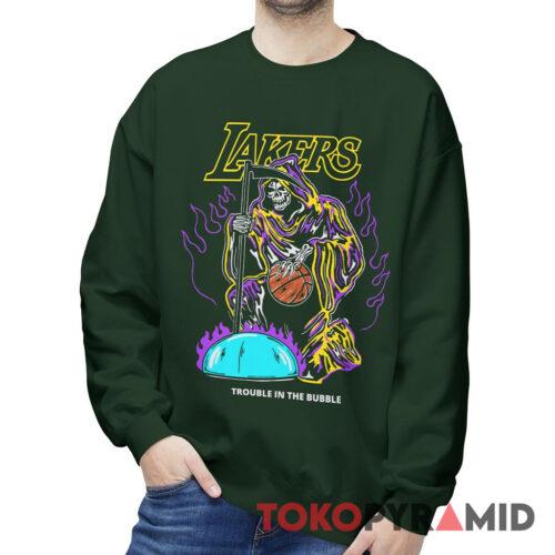 Rare Vintage LA Lakers Warren Lotas Trouble In The Bubble Sweatshirt