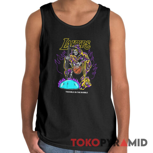 Rare Vintage LA Lakers Warren Lotas Trouble In The Bubble Tank Top