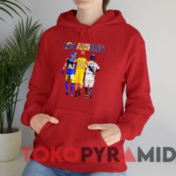 Rare Vintage LA Rams Cooper Kupp X Lakers Kobe Bryant X Dodgers Mookie Betts Tee Red Hoodie