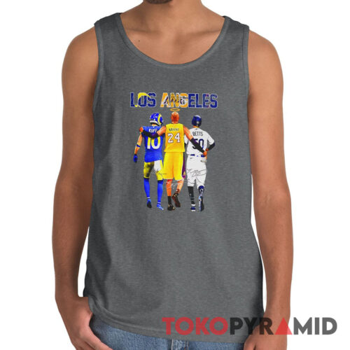 Rare Vintage LA Rams Cooper Kupp x Lakers Kobe Bryant x Dodgers Mookie Betts Tank Top