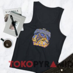 Rare Vintage Lakers 3 Peat ring NBA Champions Tee Kobe x Shaq Black Tanktop