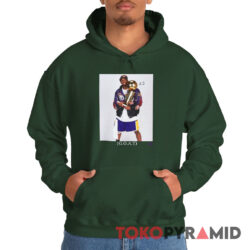 Rare Vintage Lakers Goat Kobe Bryant X5 Champions Trophy Photo Hoodie