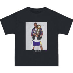 Rare Vintage Lakers Goat Kobe Bryant X5 Champions Trophy Photo Tee 5 Rare Vintage Lakers Goat Kobe Bryant X5 Champions Trophy Photo Tee