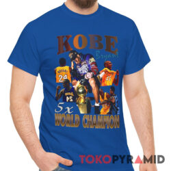 Rare Vintage Lakers Kobe Bryant 5x World Champion Inspired Bootleg Shirt