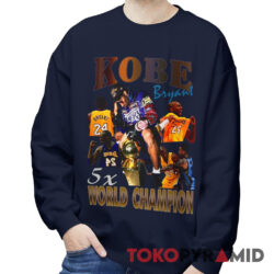 Rare Vintage Lakers Kobe Bryant 5x World Champion Inspired Bootleg Sweatshirt