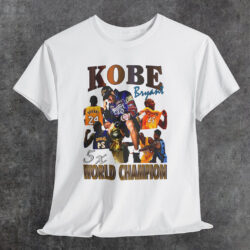 Rare Vintage Lakers Kobe Bryant 5x World Champion Inspired Bootleg Tee