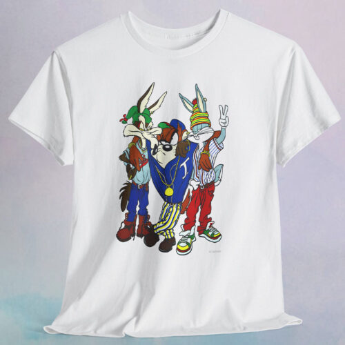 Rare Vintage Looney Tunes Hip Hop Bugs Taz Wile E Coyote Shirt