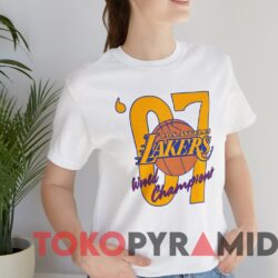Rare Vintage Los Angeles Lakers 07 World Champions Tee White T shirt