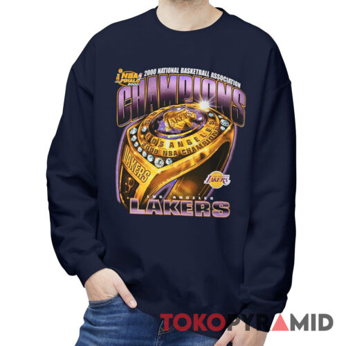 Rare Vintage Los Angeles Lakers 2000 NBA Finals Champions Ring Sweatshirt