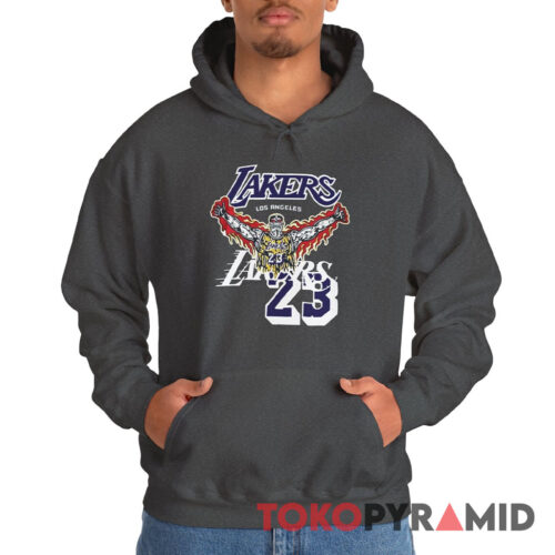 Rare Vintage Los Angeles Lakers 23 Lebron James Warren Lotas Hoodie