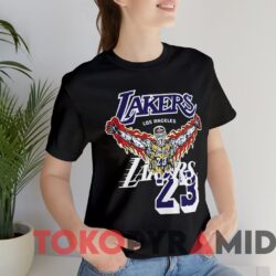 Rare Vintage Los Angeles Lakers 23 Lebron James Warren Lotas Tee 3 Rare Vintage Los Angeles Lakers 23 Lebron James Warren Lotas Tee Black T shirt