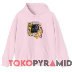 Rare Vintage Los Angeles Lakers 8 Kobe Bryant Tee Light Pink Hoodie