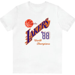 Rare Vintage Los Angeles Lakers 88 World Champions Tee 5 Rare Vintage Los Angeles Lakers 88 World Champions Tee