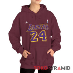 Rare Vintage Los Angeles Lakers Adidas Kobe Bryant 24 Hoodie