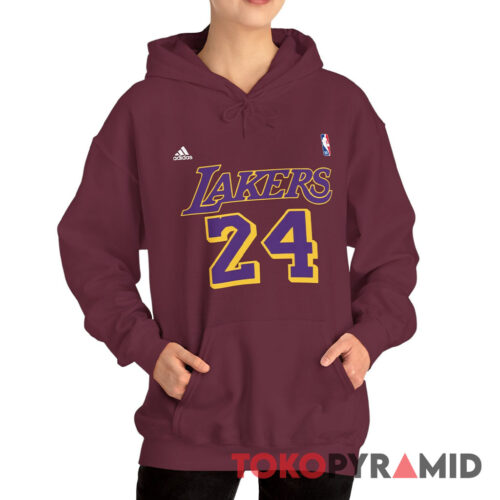 Rare Vintage Los Angeles Lakers Adidas Kobe Bryant 24 Hoodie