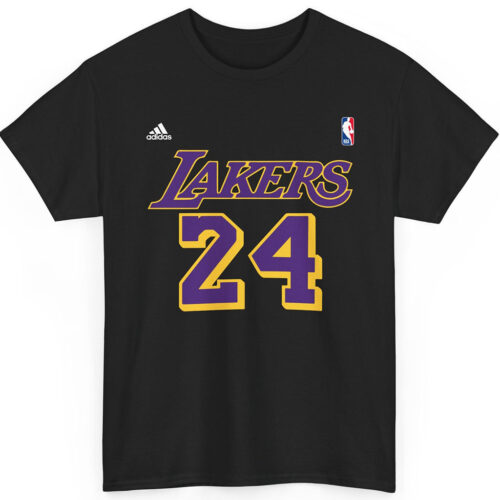 Rare Vintage Los Angeles Lakers Adidas Kobe Bryant 24 T-Shirt