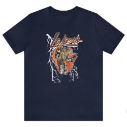 Rare Vintage Los Angeles Lakers LeBron James Lightning Warren Lotas Tee