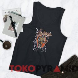 Rare Vintage Los Angeles Lakers LeBron James Lightning Warren Lotas Tee Black Tanktop