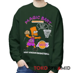 Rare Vintage Los Angeles Lakers Magic Johnson Bart Simpson Sweatshirt