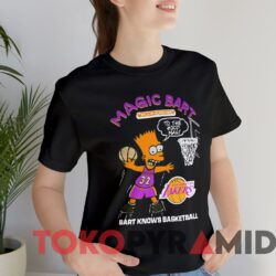 Rare Vintage Los Angeles Lakers Magic Johnson Bart Simpson Tee 3 Rare Vintage Los Angeles Lakers Magic Johnson Bart Simpson Tee Black T shirt