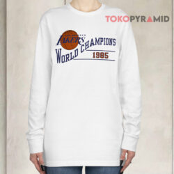 Rare Vintage Los Angeles Lakers Nba 1985 World Champions Long sleeved