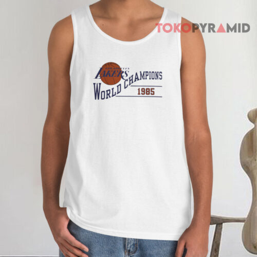 Rare Vintage Los Angeles Lakers Nba 1985 World Champions Tank Top