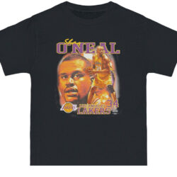Rare Vintage Los Angeles Lakers Shaquille O'neal 34 Tee Black T shirt