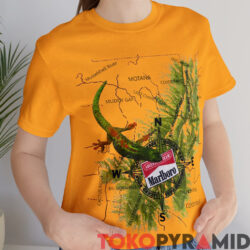 Rare Vintage Marlboro Adventure Team Lizard Map Shirt