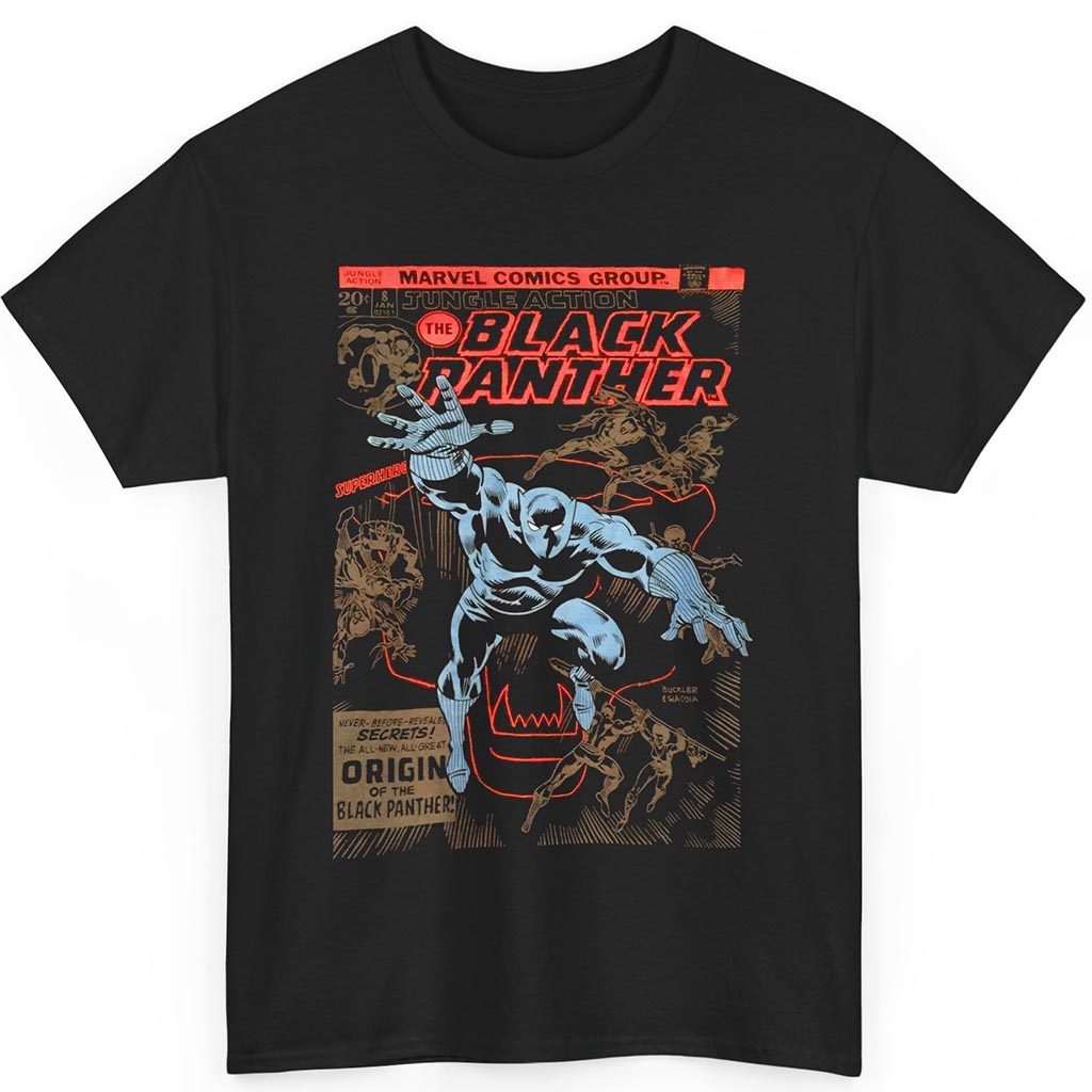 Rare Vintage Marvel Black Panther Jungle Action Shirt Rare Vintage Marvel Black Panther Jungle Action Shirt