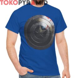 Rare Vintage Marvel Captain America Beaten Shield Shirt