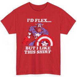 Rare Vintage Marvel Captain America I'd Flex Shirt