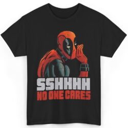 Rare Vintage Marvel Deadpool SSHHHH No One Cares Shirt