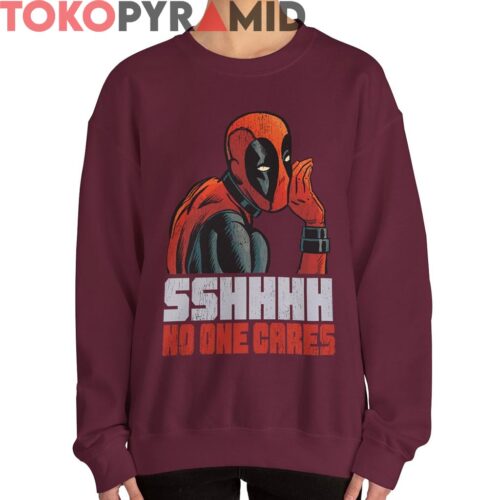 Rare Vintage Marvel Deadpool SSHHHH No One Cares Shirt