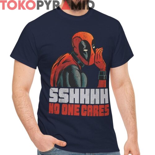 Rare Vintage Marvel Deadpool SSHHHH No One Cares Shirt