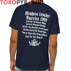 Rare Vintage Mayhem Invades America 1998 Shirt 2 Rare Vintage Mayhem Invades America 1998 Shirt Back