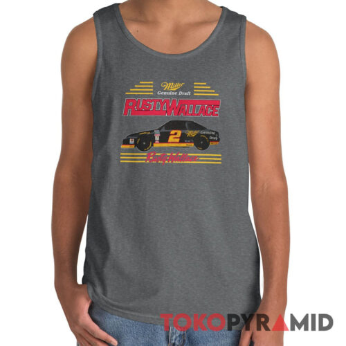 Rare Vintage NASCAR Rusty Wallace Miller Genuine Draft Tank Top