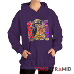 Rare Vintage NBA 2001 Finals Iverson 76ers vs Kobe Lakers Hoodie