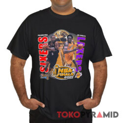 Rare Vintage NBA 2001 Finals Iverson 76ers vs Kobe Lakers Shirt
