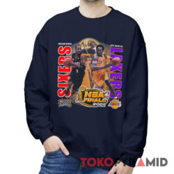 Rare Vintage NBA 2001 Finals Iverson 76ers vs Kobe Lakers Sweatshirt