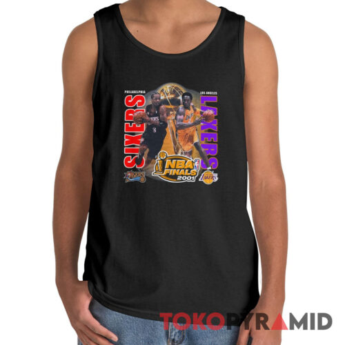Rare Vintage NBA 2001 Finals Iverson 76ers vs Kobe Lakers Tank Top