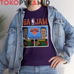 NBA JAM Ewing Starks Tシャツ Rare NBA Jam New York Knicks Ewing and Starks Shirt