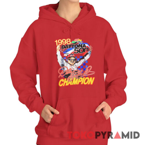 Rare Vintage Nascar 1998 Dale Earnhardt Tee Daytona 500 Champion Hoodie