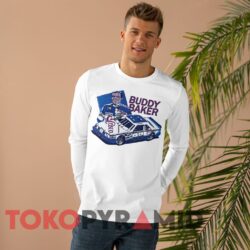 Rare Vintage Nascar Buddy Baker Crisco Racing T-shirt 3 Rare Vintage Nascar Buddy Baker Crisco Racing White Long sleeved