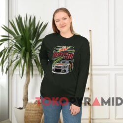 Rare Vintage Nascar Dale Earnhardt Jr. T shirt Diet Mountain Dew Black Long sleeved
