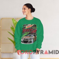Rare Vintage Nascar Dale Earnhardt Jr. T shirt Diet Mountain Dew Black Sweatshirt