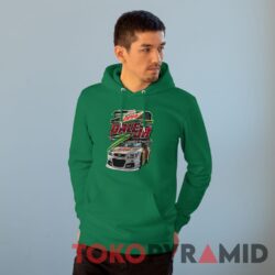 Rare Vintage Nascar Dale Earnhardt Jr. T shirt Diet Mountain Dew Green Hoodie