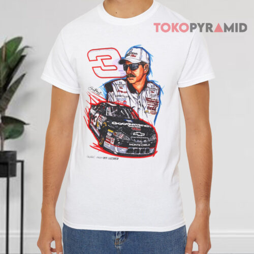 Rare Vintage Nascar Dale Earnhardt T shirt Sam Bass White T shirt