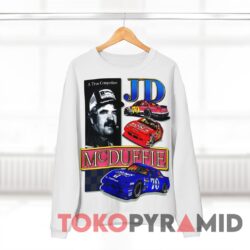 Rare Vintage Nascar J.d. Mcduffie A True Competitor White Sweatshirt
