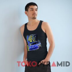 Rare Vintage Nascar Jimmie Johnson T shirt Lowe's Black Tank Top