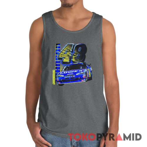 Rare Vintage Nascar Jimmie Johnson T shirt Lowe's Tank Top